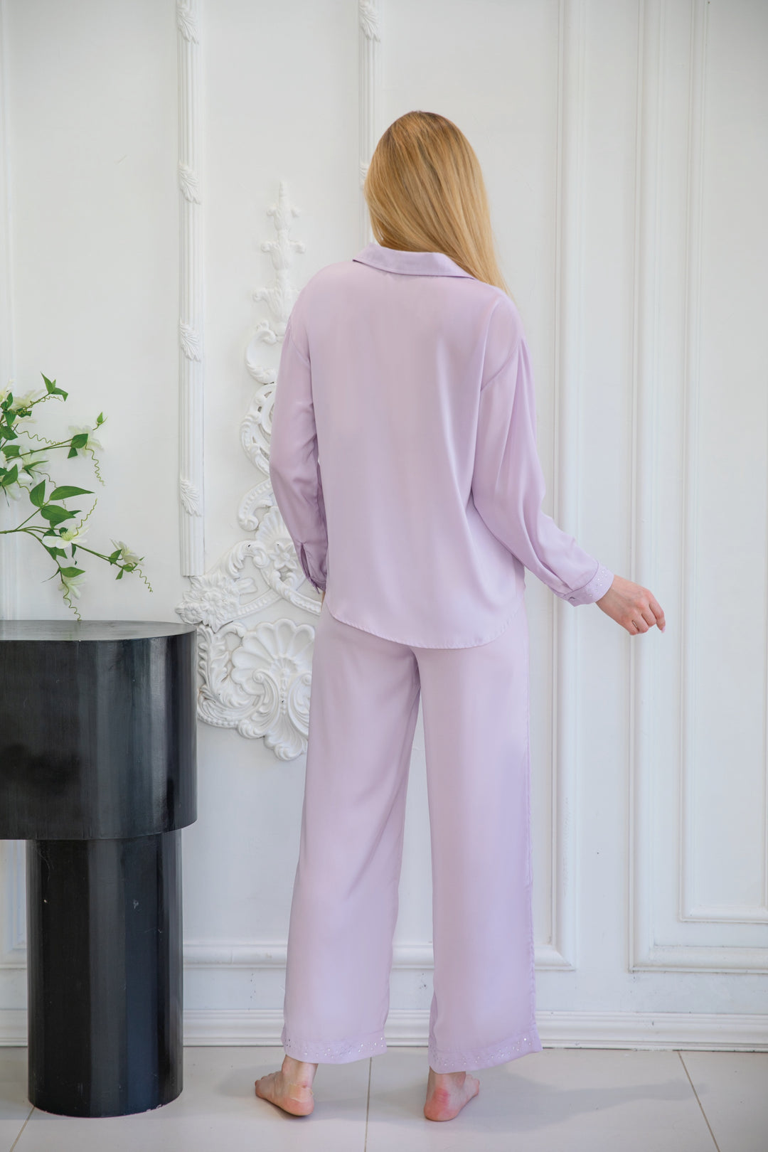 Lavender Luxe Silk Pajama Set